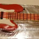 Homemade Red Guitar Cake