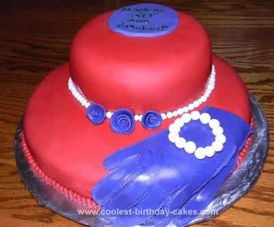 Homemade  Red Hat Birthday Cake