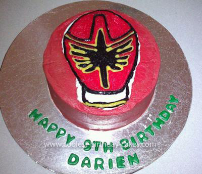 Homemade Red Mystic Power Ranger Birthday Cake