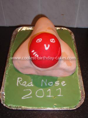 Homemade Red Nose Cake
