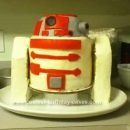 Homemade Red R2D2 Birthday Cake