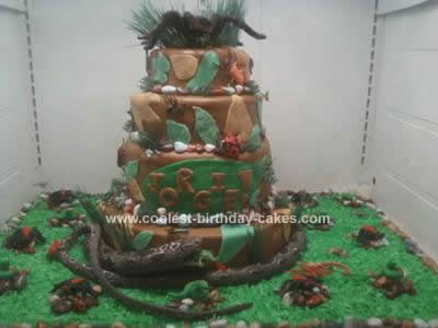 Homemade Reptile Birthday Cake Idea