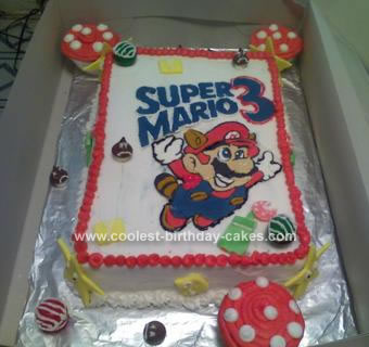 Homemade Retro Mario 3 Cake