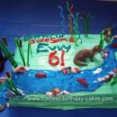 Homemade River Otter Birthday Cake