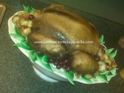 Homemade Roasted Turkey Cake