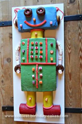 Homemade Robot Cake