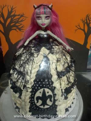 Homemade Rochelle Goyle from Monster High Doll Cake