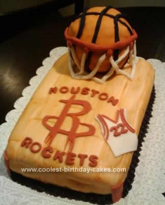 Homemade Rockets Basketball Cake