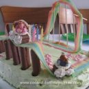 Homemade Roller Coaster Theme Park Cake