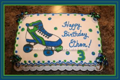 Homemade Roller Skate Birthday Cake