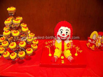 Homemade Ronald McDonald Birthday Cake