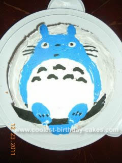 Homemade Round Totoro Cake