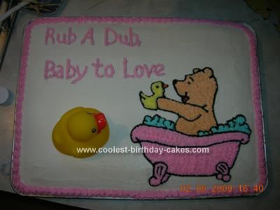 Homemade Rubber Ducky Baby Shower Cake