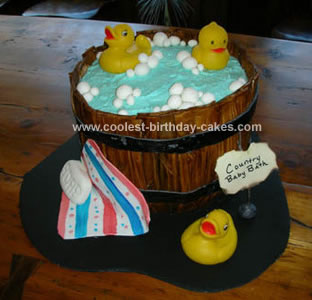 Homemade  Baby Bath Rubber Ducky Cake