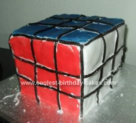 Homemade Rubik Cube Cake