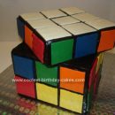 Homemade Rubik's Cube Cake