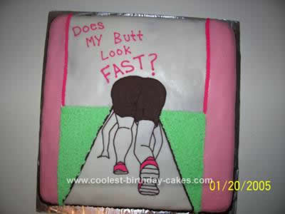 Homemade Runner Birthday Cake Idea