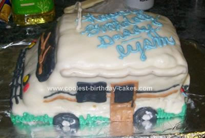 Homemade RV Birthday Cake