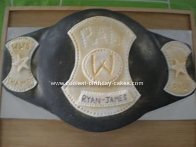 Homemade Ryan James Wrestling Cake