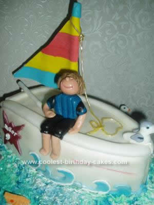 Homemade Sailing Ship Birthday Cake