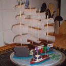 Homemade Ship and Boat Cake