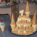 Homemade Sand Castle Cake