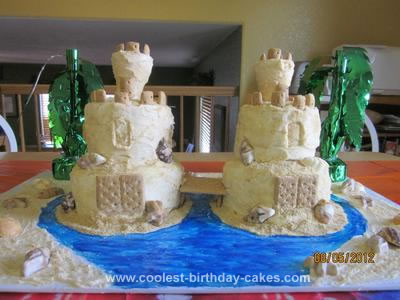 Homemade Sandcastle Cake