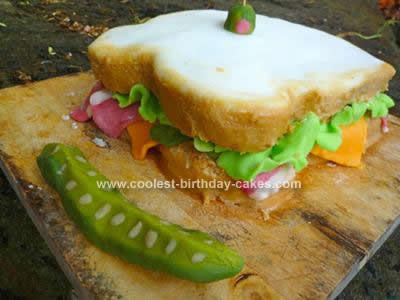 Homemade Sandwich Birthday Cake Design