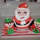 Homemade Santa and Elves Holiday Cake