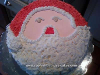 Homemade  Santa Cake Design