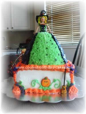 Homemade Sassy Witch Cake Design