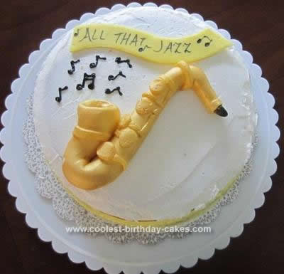 Homemade Saxophone Cake