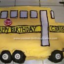 Homemade School Bus Sugar Cookie Birthday Cake