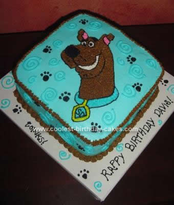Homemade Scooby Birthday Cake Design