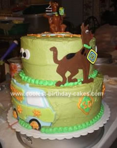 Homemade  Scooby Doo And The Mystery Machine Birthday Cake