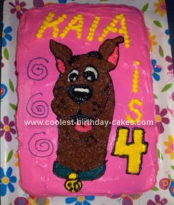 Homemade  Scooby Doo Birthday Cake