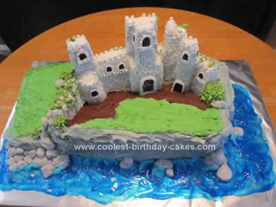 Homemade Scottish Castle 40th Birthday Cake