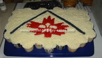 Homemade Scouts Cupcake Cake