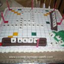 Homemade Scrabble Birthday Cake