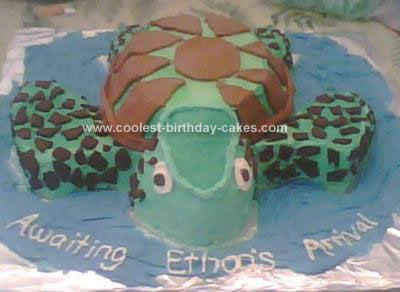 Homemade Sea Turtle Cake Idea