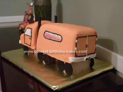 Homemade Semi Truck Birthday Cake Design