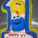 Homemade Sesame Street 1st Birthday Cake