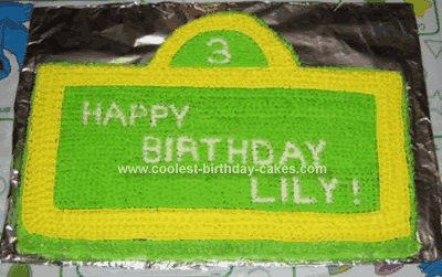 Homemade Sesame Street Sign Birthday Cake