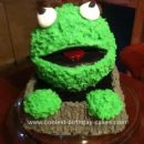 Homemade Sesame Street's Oscar the Grouch Birthday Cake