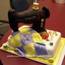 Homemade Sewing Machine Cake