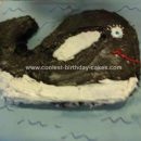 Homemade  Shamu Whale Cake