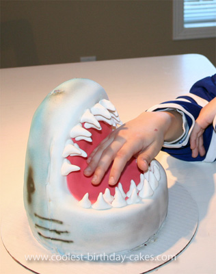 Homemade Shark Birthday Cake