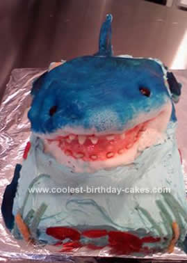 Homemade Shark Birthday Cake Idea