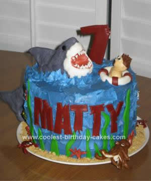 Homemade Shark Birthday Cake Idea