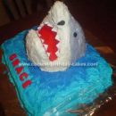 Homemade Shark Jumping Out of the Water Cake